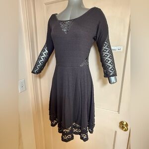 Free People Brown Lace Dress